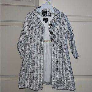 De Salitto Women's Black and White Trench Coat